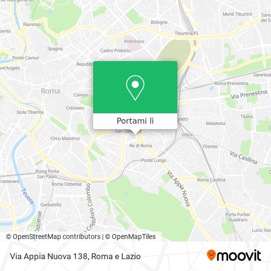 Mappa Via Appia Nuova 138