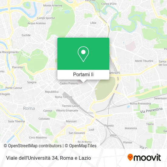 Mappa Viale dell'Università 34