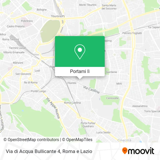 Mappa Via di Acqua Bullicante 4