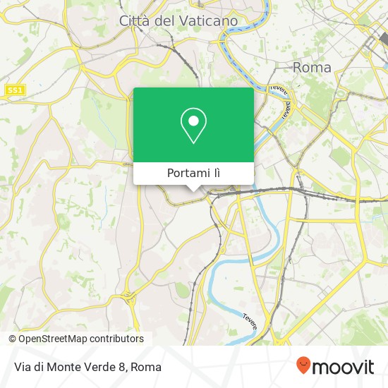 Mappa Via di Monte Verde 8