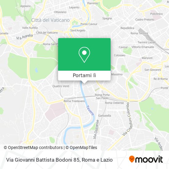 Mappa Via Giovanni Battista Bodoni 85