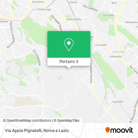 Mappa Via Appia Pignatelli