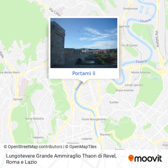 Mappa Lungotevere Grande Ammiraglio Thaon di Revel