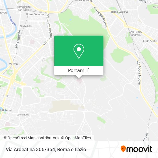 Mappa Via Ardeatina 306/354