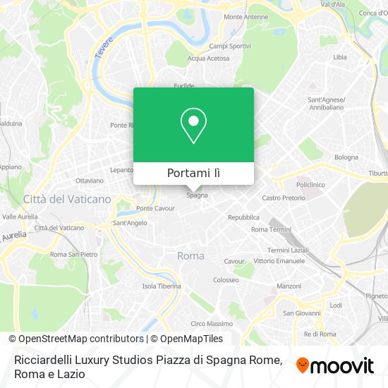 Mappa Ricciardelli Luxury Studios Piazza di Spagna Rome