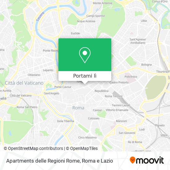 Mappa Apartments delle Regioni Rome