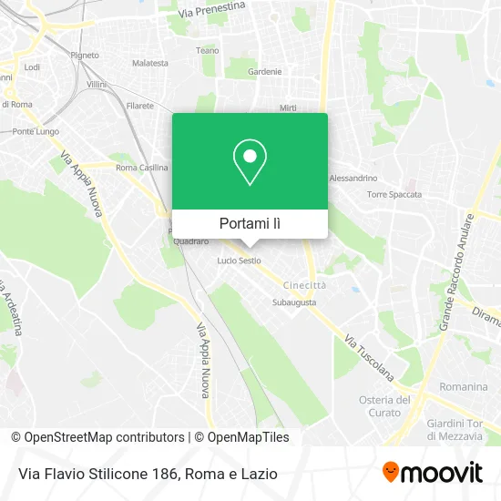 Mappa Via Flavio Stilicone 186