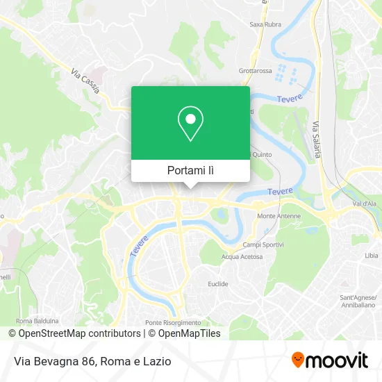 Mappa Via Bevagna 86