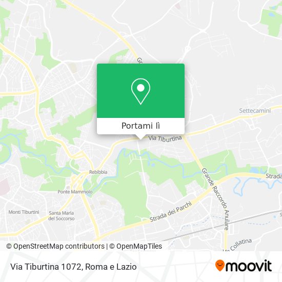 Mappa Via Tiburtina 1072