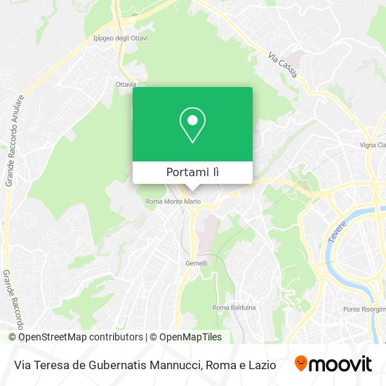 Mappa Via Teresa de Gubernatis Mannucci