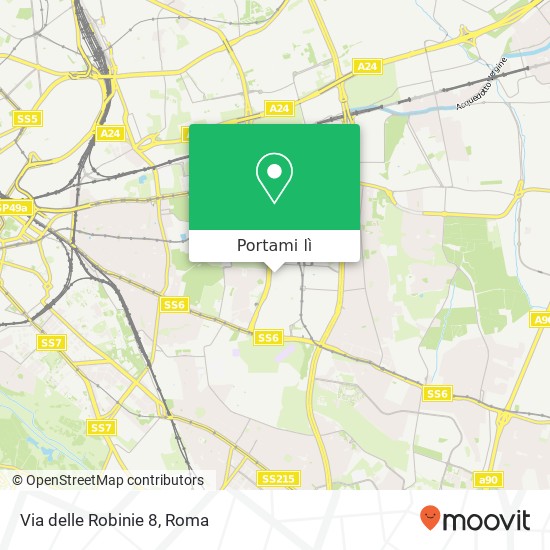 Mappa Via delle Robinie 8