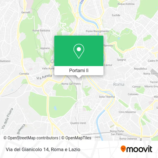 Mappa Via del Gianicolo 14