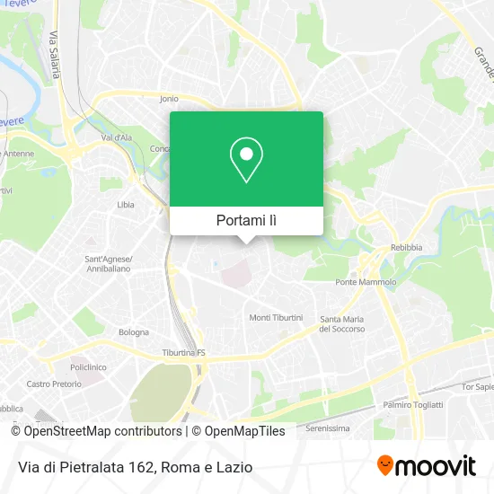 Mappa Via di Pietralata 162