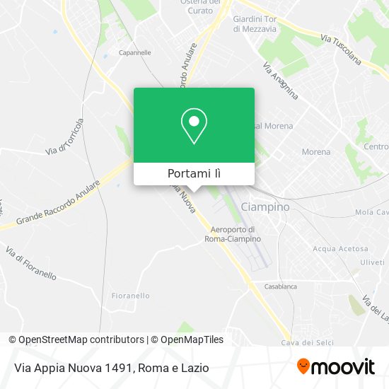 Mappa Via Appia Nuova 1491