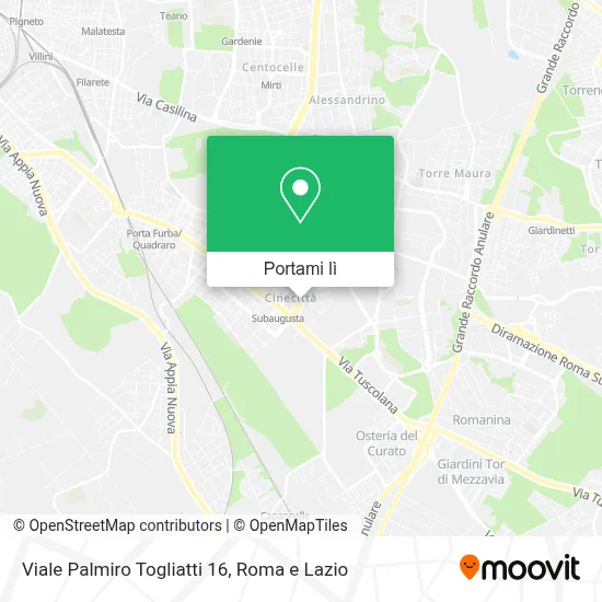 Mappa Viale Palmiro Togliatti 16