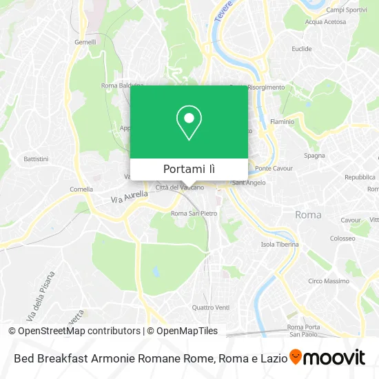Mappa Bed Breakfast Armonie Romane Rome