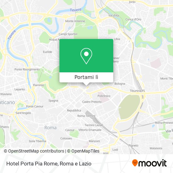 Mappa Hotel Porta Pia Rome