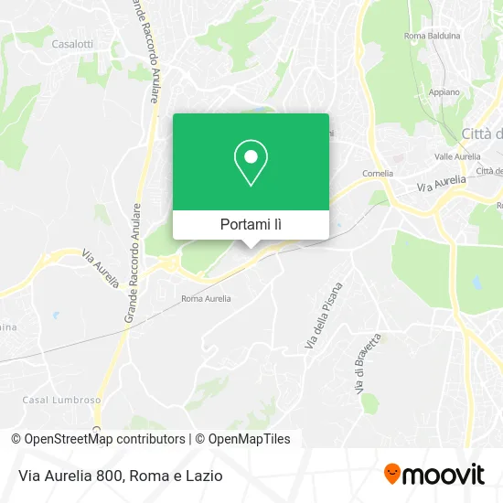 Mappa Via Aurelia 800