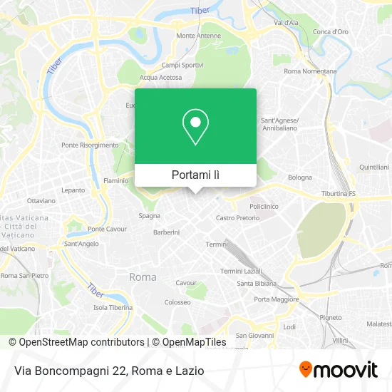 Mappa Via Boncompagni 22