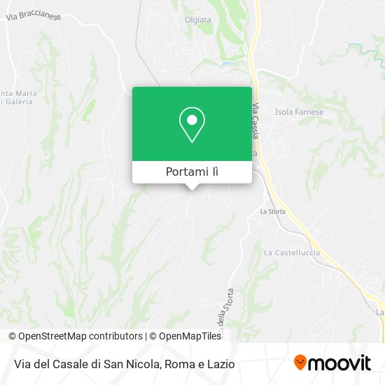 Mappa Via del Casale di San Nicola