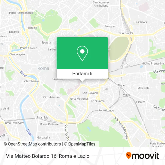 Mappa Via Matteo Boiardo 16