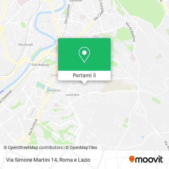 Mappa Via Simone Martini 14