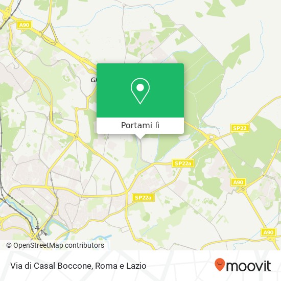 Mappa Via di Casal Boccone