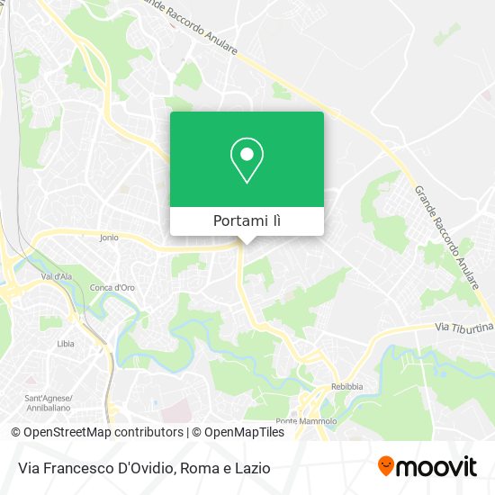 Mappa Via Francesco D'Ovidio