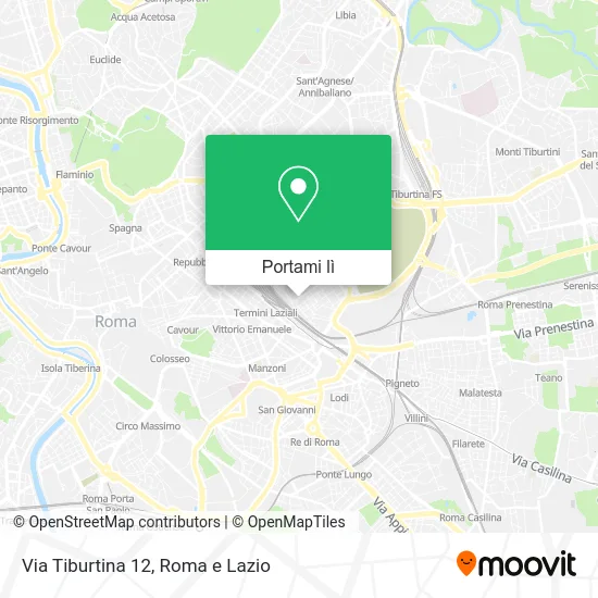 Mappa Via Tiburtina 12