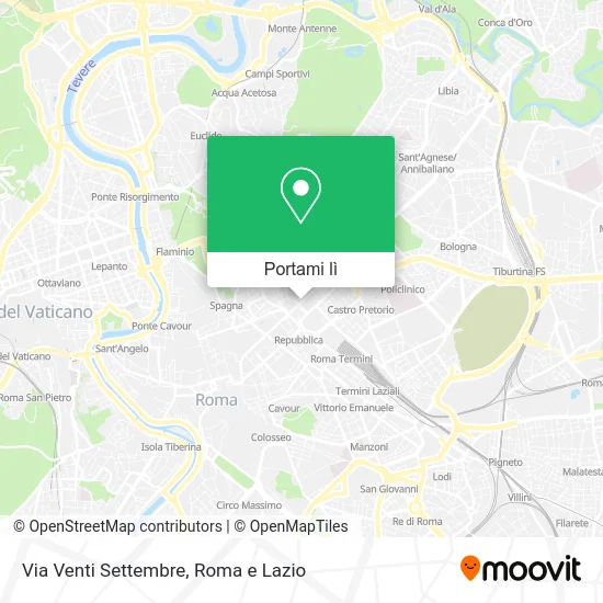 Mappa Via Venti Settembre