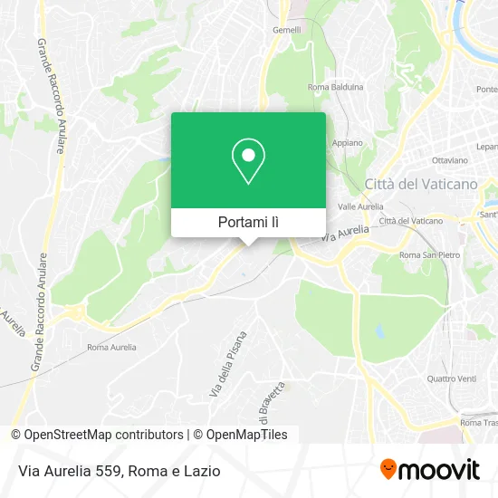Mappa Via Aurelia 559