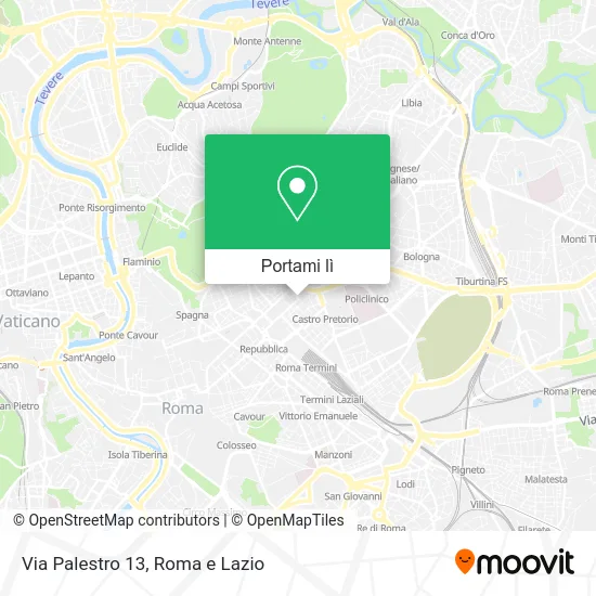 Mappa Via Palestro 13