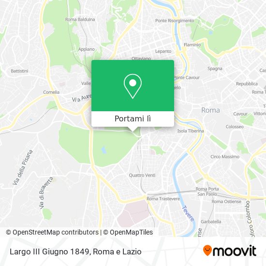 Mappa Largo III Giugno 1849
