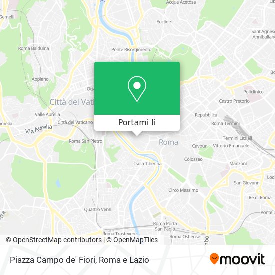 Mappa Piazza Campo de' Fiori
