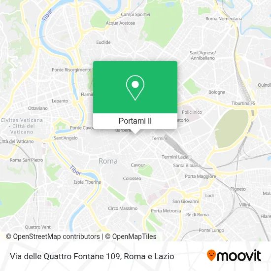 Mappa Via delle Quattro Fontane 109
