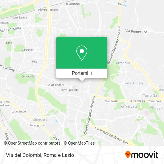 Mappa Via dei Colombi