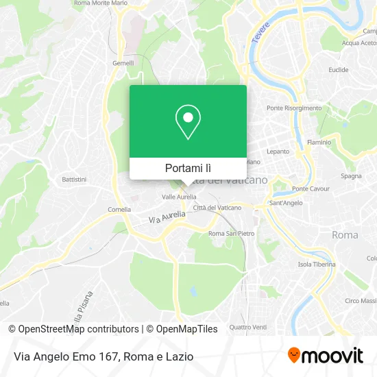 Mappa Via Angelo Emo 167
