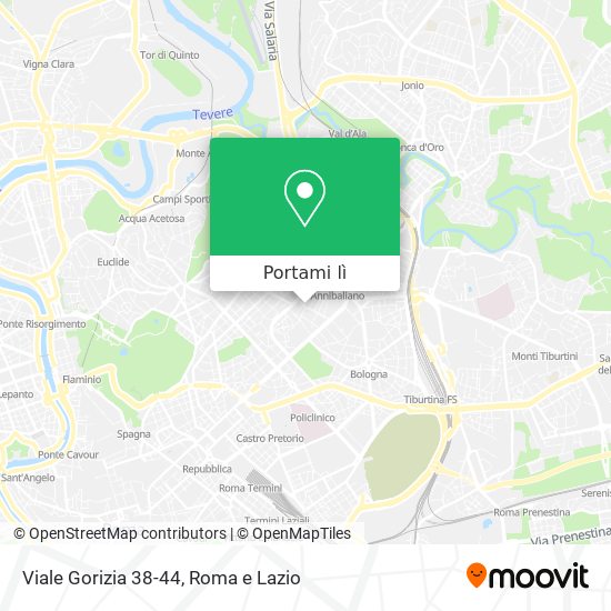 Mappa Viale Gorizia 38-44