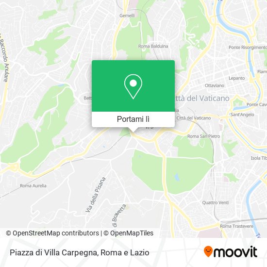 Mappa Piazza di Villa Carpegna