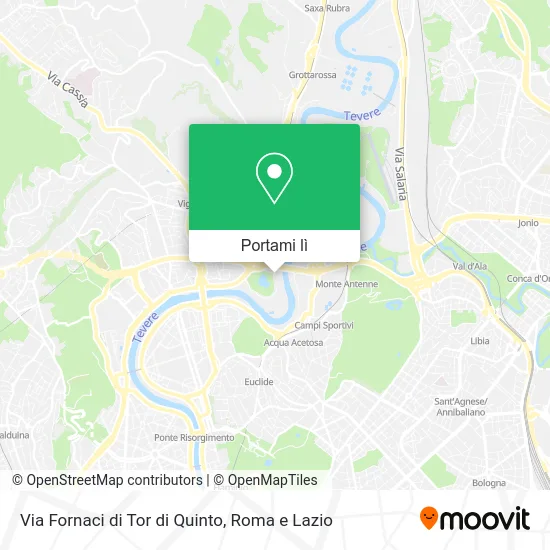 Mappa Via Fornaci di Tor di Quinto
