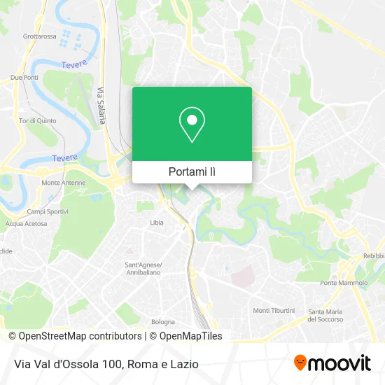 Mappa Via Val d'Ossola 100