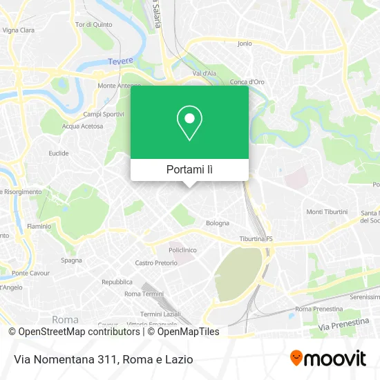 Mappa Via Nomentana 311
