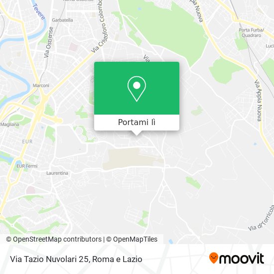 Mappa Via Tazio Nuvolari 25