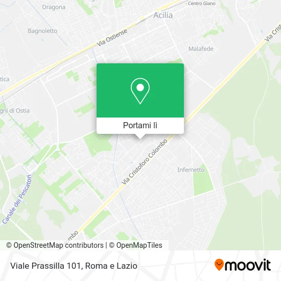 Mappa Viale Prassilla 101