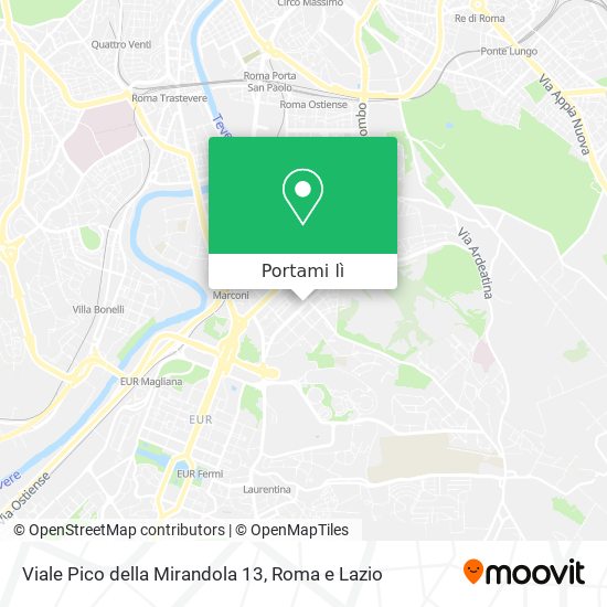 Mappa Viale Pico della Mirandola 13