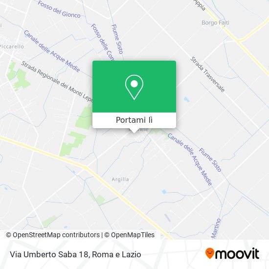 Mappa Via Umberto Saba 18