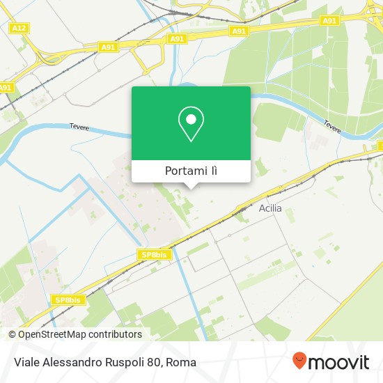 Mappa Viale Alessandro Ruspoli 80