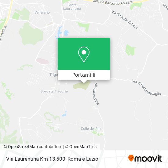 Mappa Via Laurentina Km 13,500