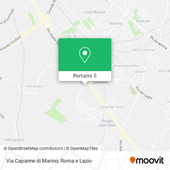 Mappa Via Capanne di Marino