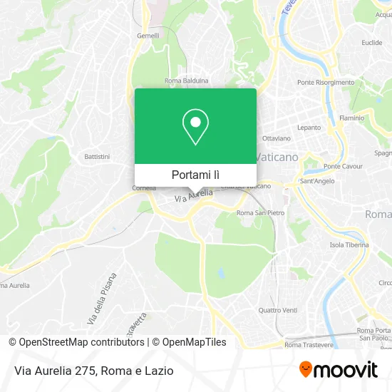 Mappa Via Aurelia 275